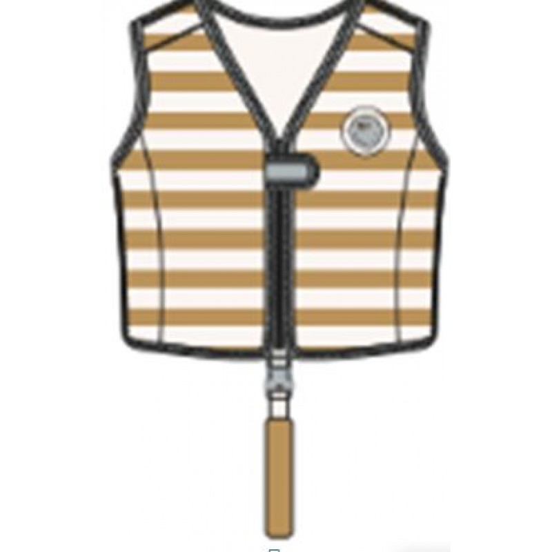 Swim Essentials: Σωσίβιο γιλέκο κολύμβησης με ιμάντα ασφαλείας για παιδιά 3-6 ετών "Brown White Striped"