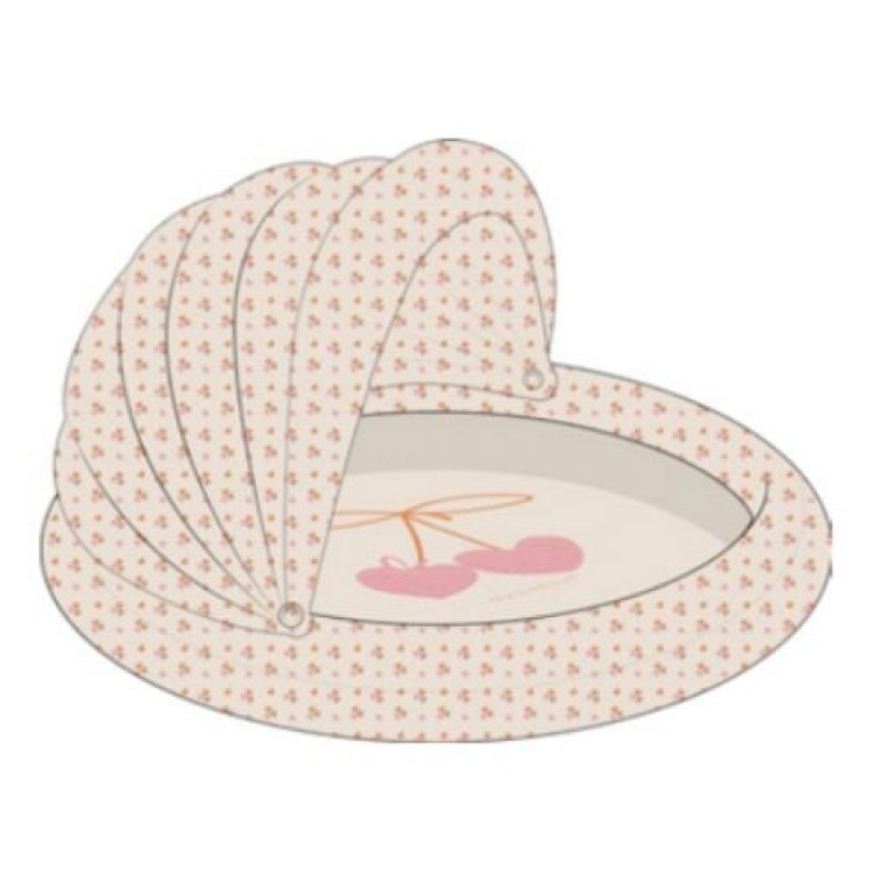 Swim Essentials: Φουσκωτή Πισίνα Μωρού με σκίαστρο 100 εκ - "Beige Cozy Hearts"
