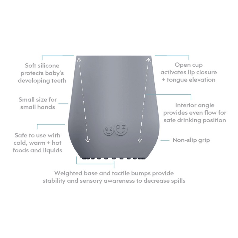 Ezpz: Εκπαιδευτικό ποτήρι 4+ μηνών Tiny Cup Blue