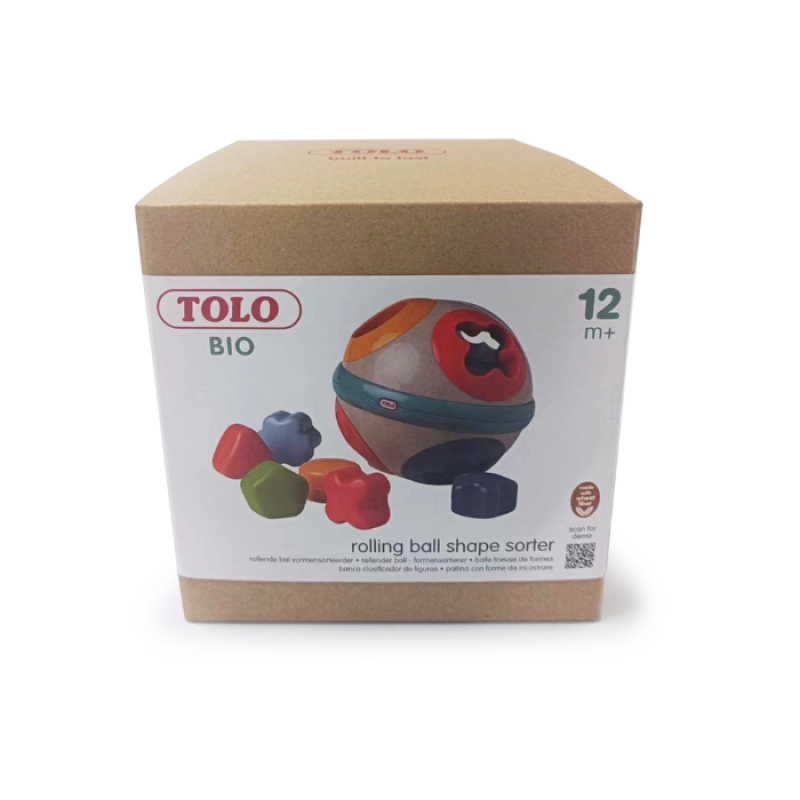 Tolo Toys: Μπάλα με σχήματα-κουδουνίστρες από βιοδιασπώμενο υλικό