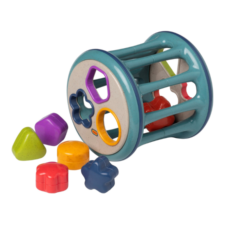 Tolo Toys: Κύλινδρος με σχήματα-κουδουνίστρες από βιοδιασπώμενο υλικό