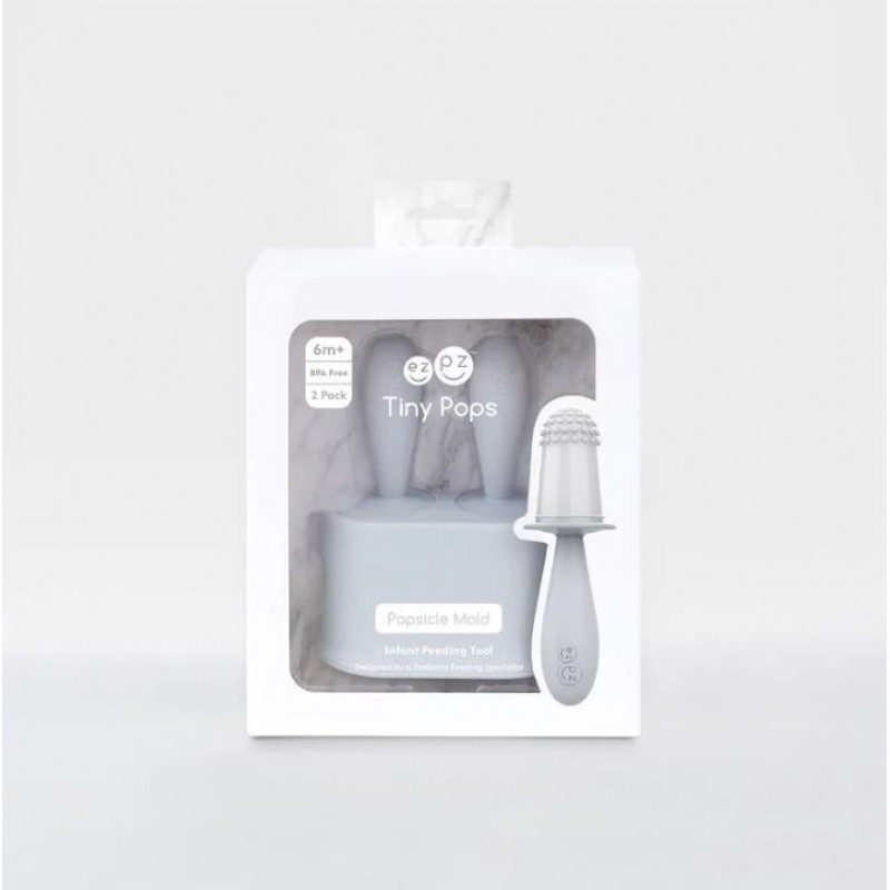 Ezpz: Ezpz: Σετ Βοηθημάτων για την ανακούφιση της οδοντοφυΐας 4+ (Tiny Pops) - Pewter