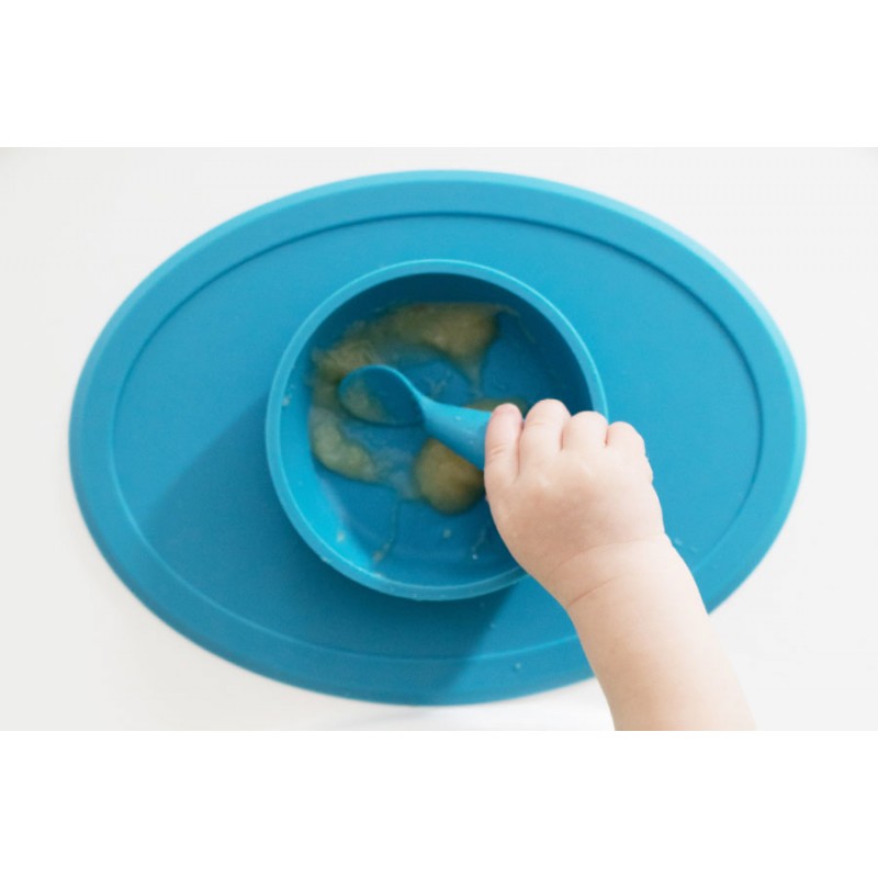 Ezpz: Εκπαιδευτικό κουτάλι 4+ μηνών Tiny Spoon Blue