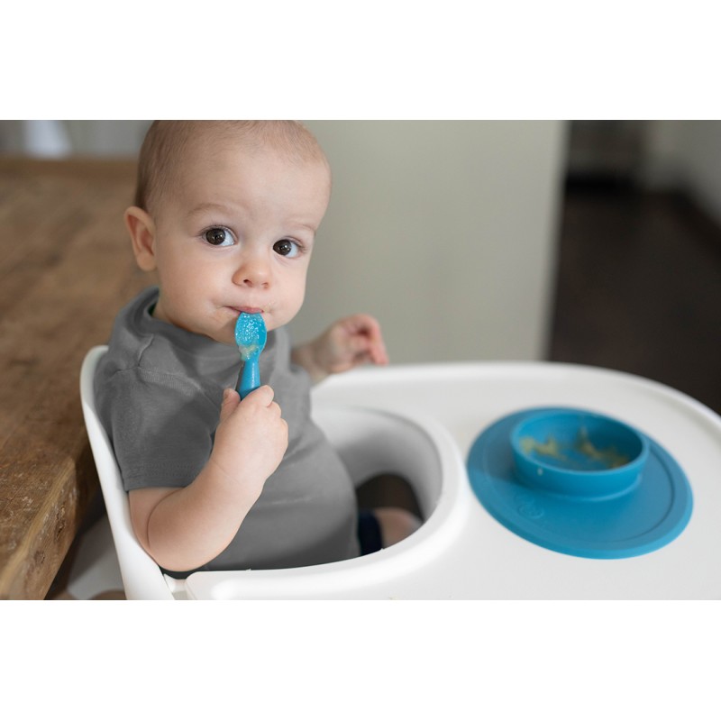 Ezpz: Εκπαιδευτικό κουτάλι 4+ μηνών Tiny Spoon Blue