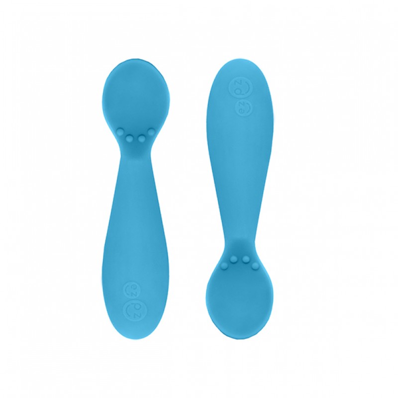 Ezpz: Εκπαιδευτικό κουτάλι 4+ μηνών Tiny Spoon Blue