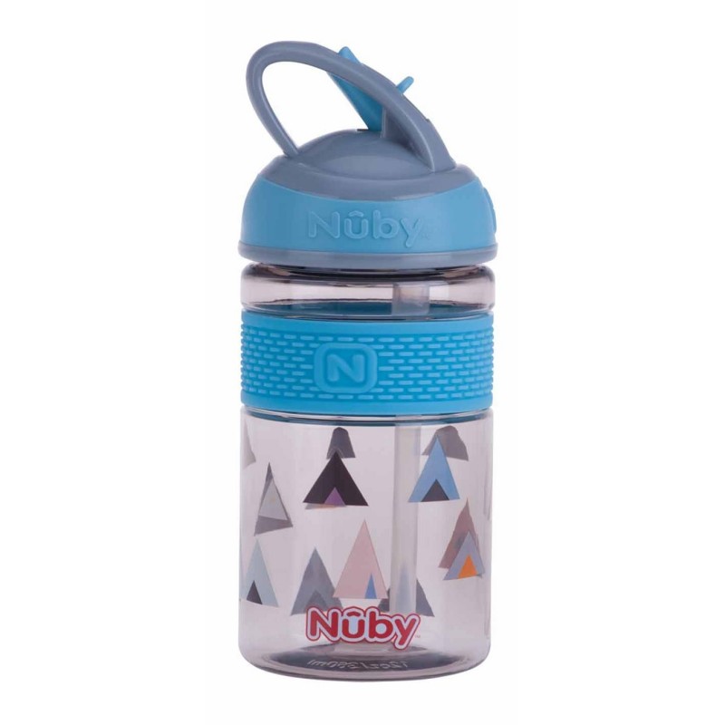 Nuby Παγούρι 2in1 Hard Spout Push Blue- 360ml - 3χρονών+  