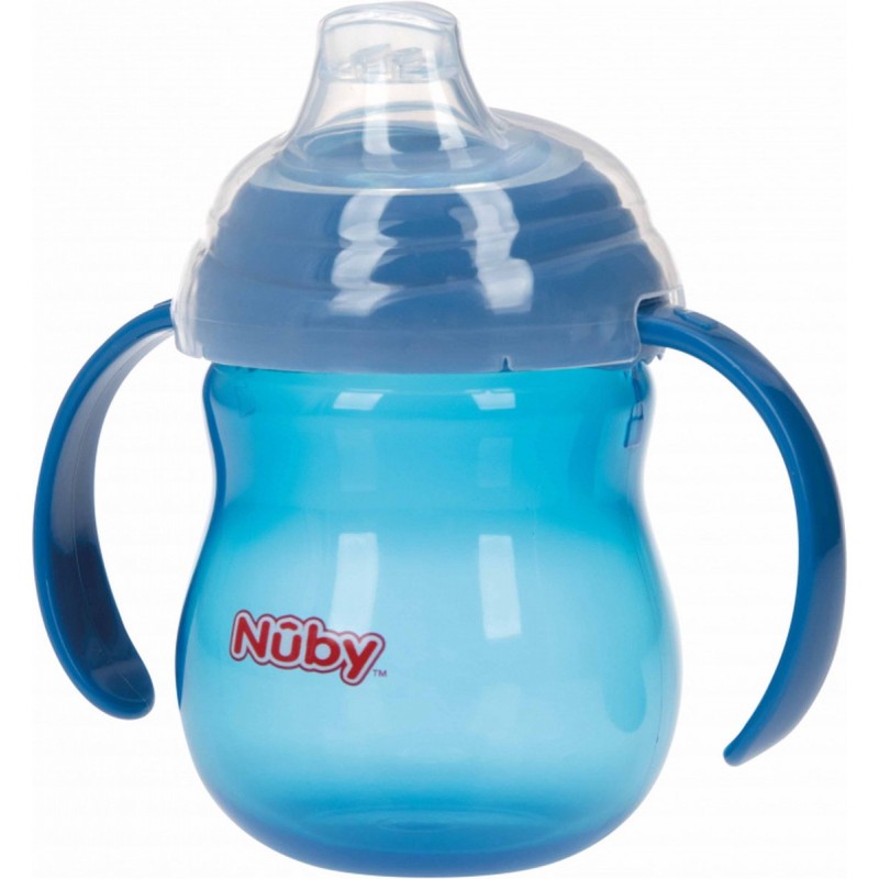 Nuby No-Spill κύπελλο με λαβές Aqua- 270ml - 6m+