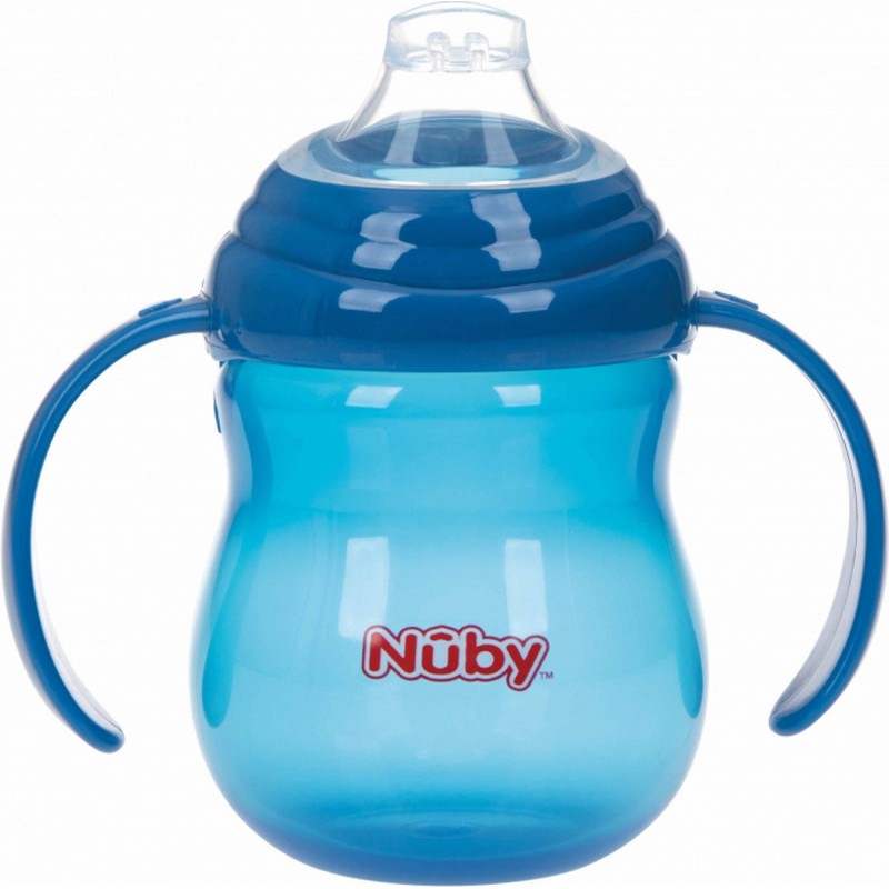 Nuby No-Spill κύπελλο με λαβές Aqua- 270ml - 6m+