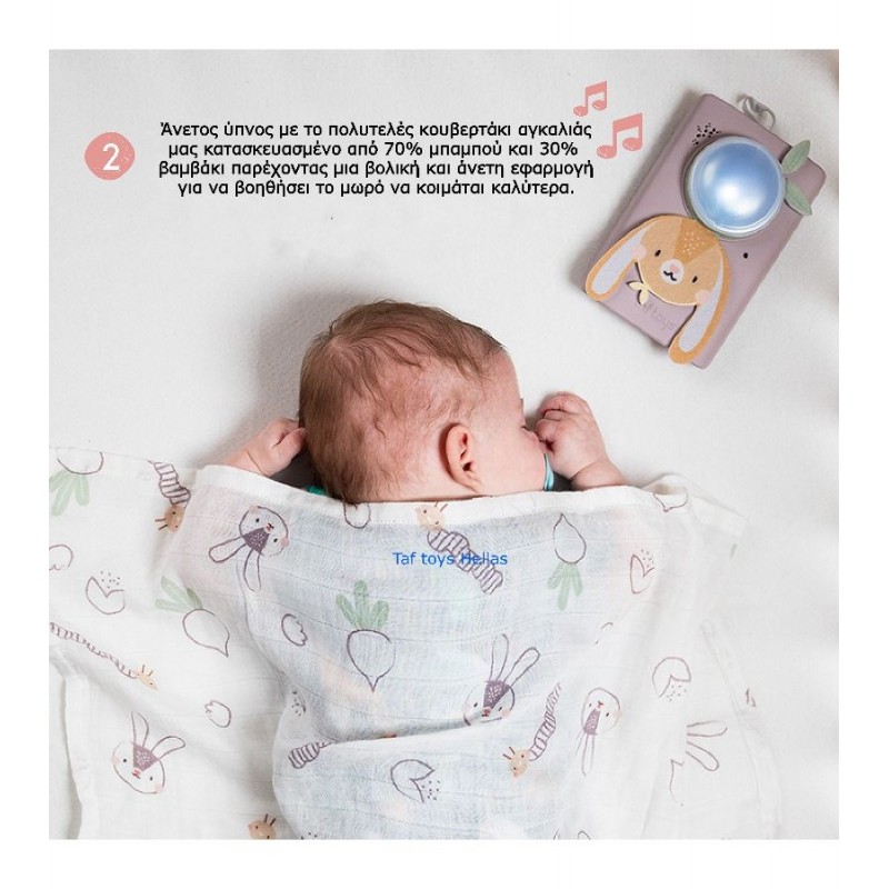Taf Toys Ζωάκι Bunny Soother & Swaddle Set