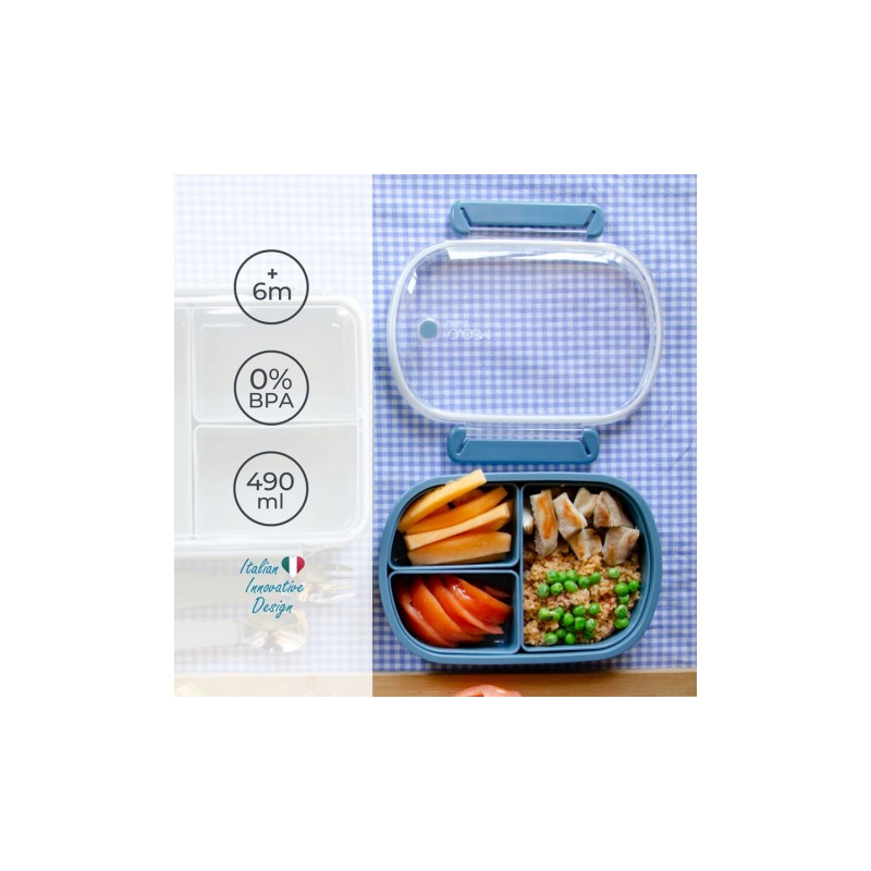 Nuvitta Φαγητοδοχείο Lunch Box 490ml Powder Blu