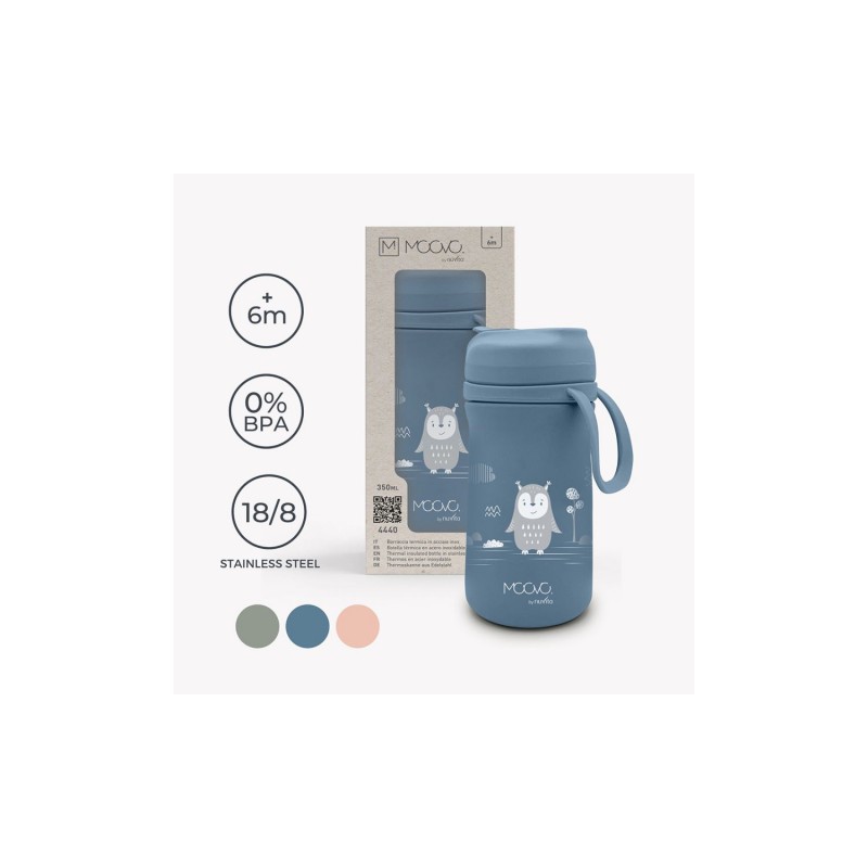 Nuvitta Παγουράκι Θερμός 350ml powder blu