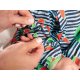 BIBaDO Πλαστική Ποδιά Coverall Highchair Bib Ocean Blue