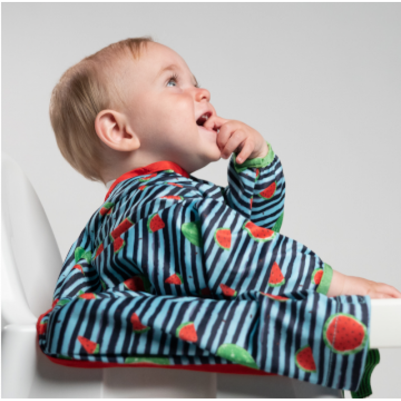 BIBaDO Πλαστική Ποδιά Coverall Highchair Bib Ocean Blue