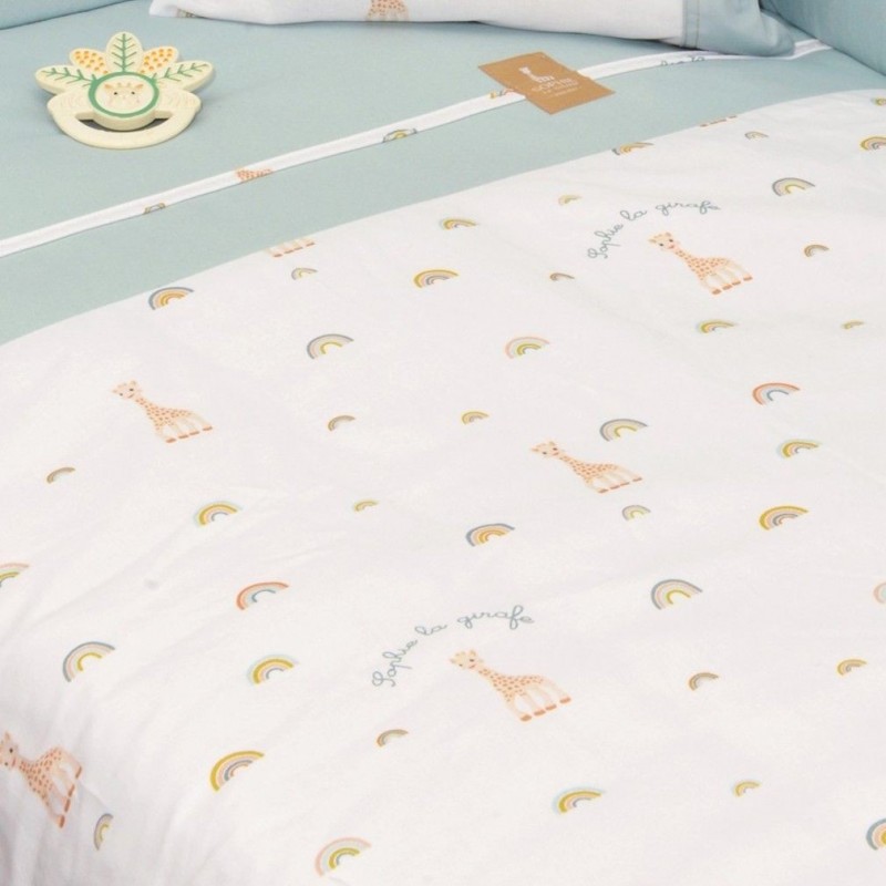 Sophie La Girafe Παπλωματοθήκη Με Φερμουάρ 100*140cm Σχ. 503 Μέντα