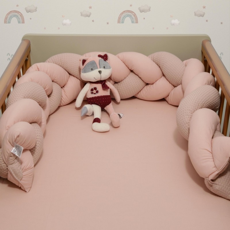 Baby Oliver Πλεξούδα Τριπλής Όψης 20*200cm Σχ. 452 Ροζ