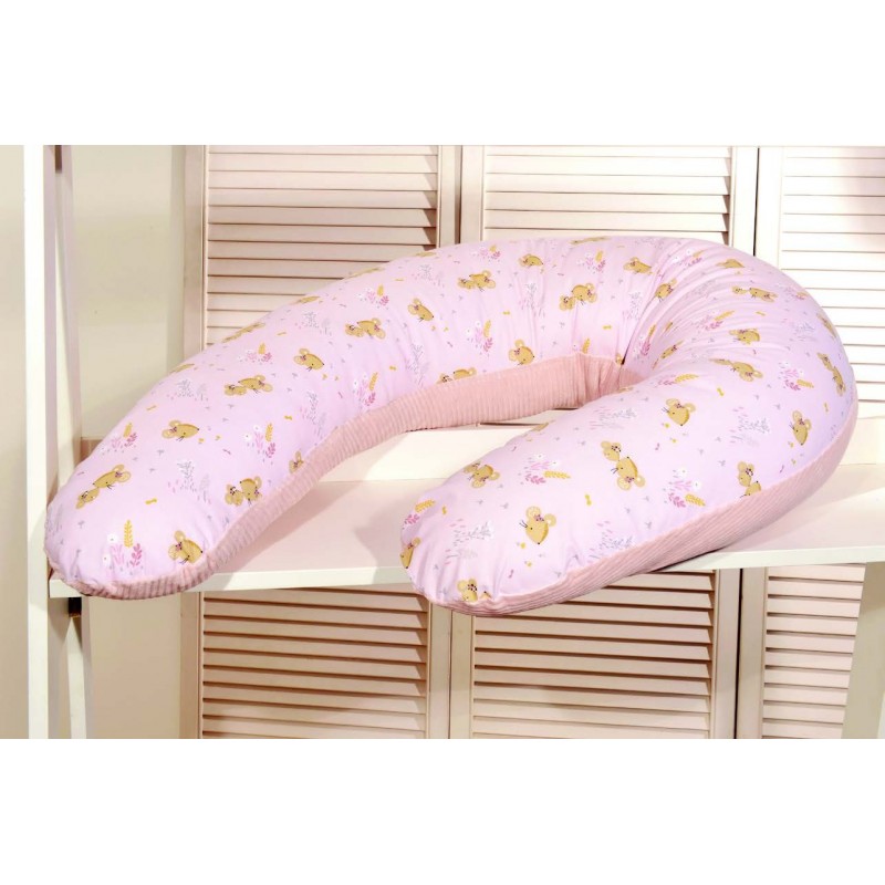 Μαξιλάρι Θηλασμού Διπλής Όψης Design 412 Ροζ Oliver Baby