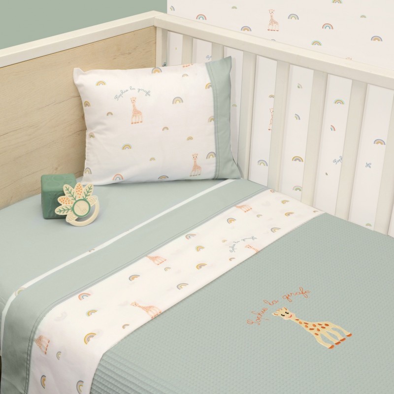 Κουβέρτα Πικέ Κούνιας 100x140cm Design 503 Sophie La Girafe