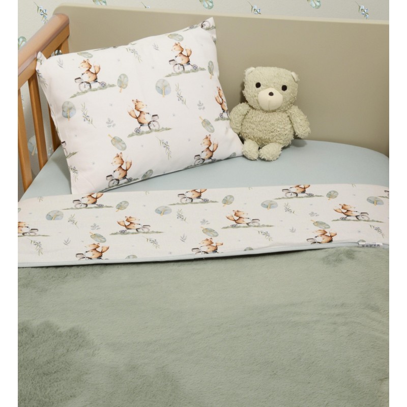 Baby Oliver Minky Κουβέρτα Κούνιας Διπλής Όψης 100cm *150cm Σχ. 423 Μέντα