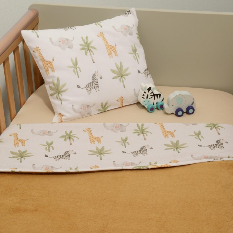 Baby Oliver Minky Κουβέρτα Κούνιας Διπλής Όψης 100cm *150cm Σχ. 424 Μπεζ 