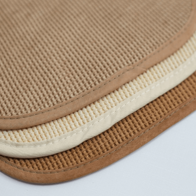 Σετ 6 Βαμβακερές Πικέ Σαλιάρες - Σοκολά -Trois Kilos Sept