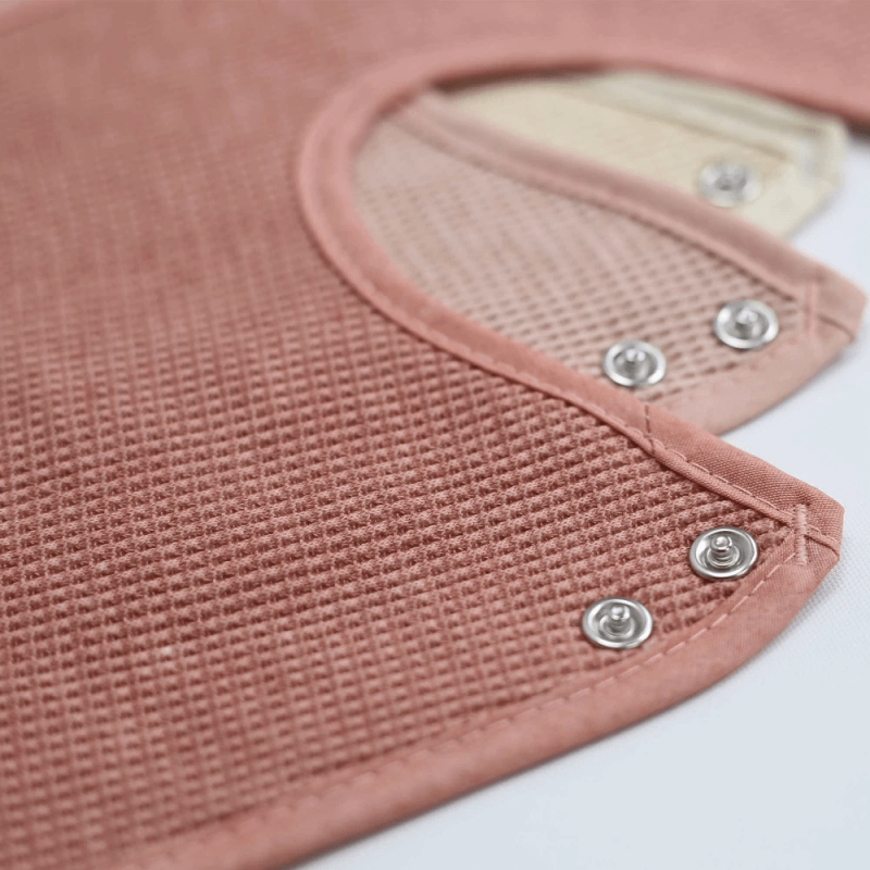 Σετ 6 Βαμβακερές Πικέ Σαλιάρες - Σοκολά -Trois Kilos Sept