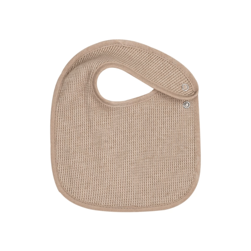 Σετ 6 Βαμβακερές Πικέ Σαλιάρες - Σοκολά -Trois Kilos Sept