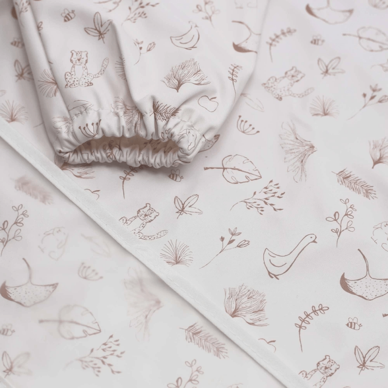 Πλαστικοποιημένη Σαλιάρα με Μανίκια - Λευκό - Trois Kilos Sept