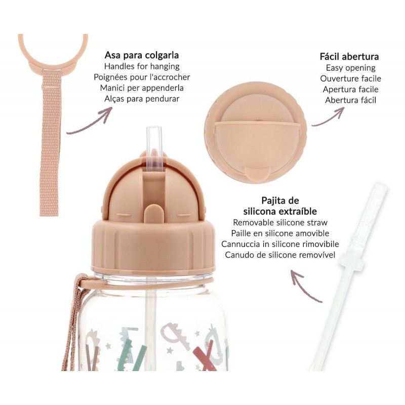 Μπουκάλι tritán 500 ml Funny Letters - Tutete