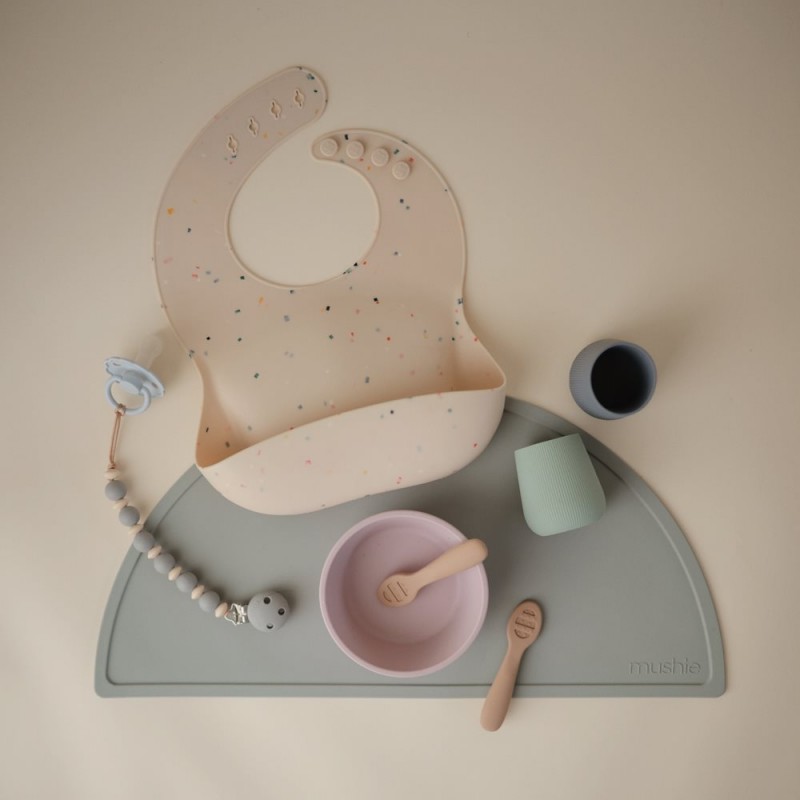 Ποτηράκι Σιλικόνης με Ανάγλυφο Σχέδιο Blue - Mushie