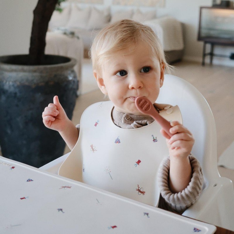 Σετ 2 Εκπαιδευτικά Κουταλάκια Σιλικόνης Rose/Soft Lilac - 2 Pack - Mushie