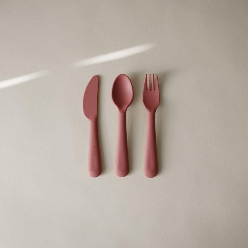 Σετ Κουτάλι Μαχαίρι Πηρούνι PP Dusty Rose - Mushie