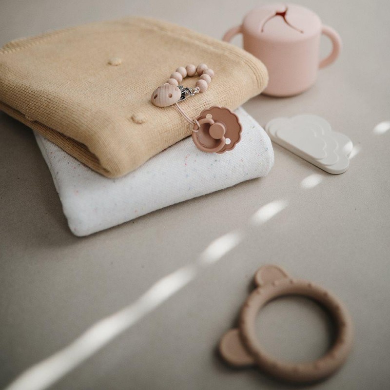 Πλεκτή Κουβέρτα Αγκαλιάς 80x100cm Honeycomb Desert Rose - Mushie