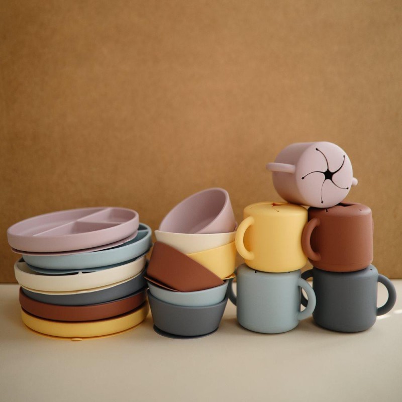 Μπωλ Σιλικόνης με Αντιολισθητική Βάση Ivory - Mushie