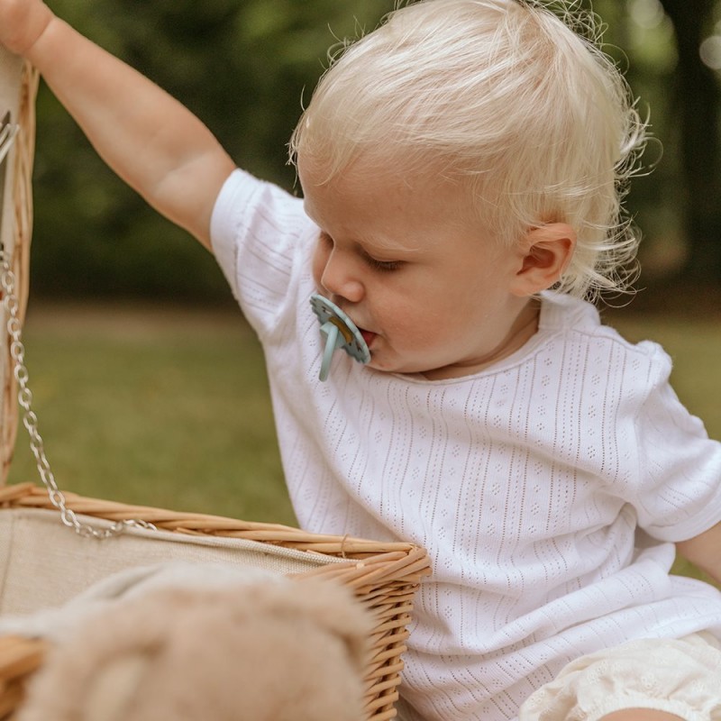 Σετ 2 Πιπίλες Latex FRIGG Fairytale Stone Blue/Willow Gray 6-18 Μηνών