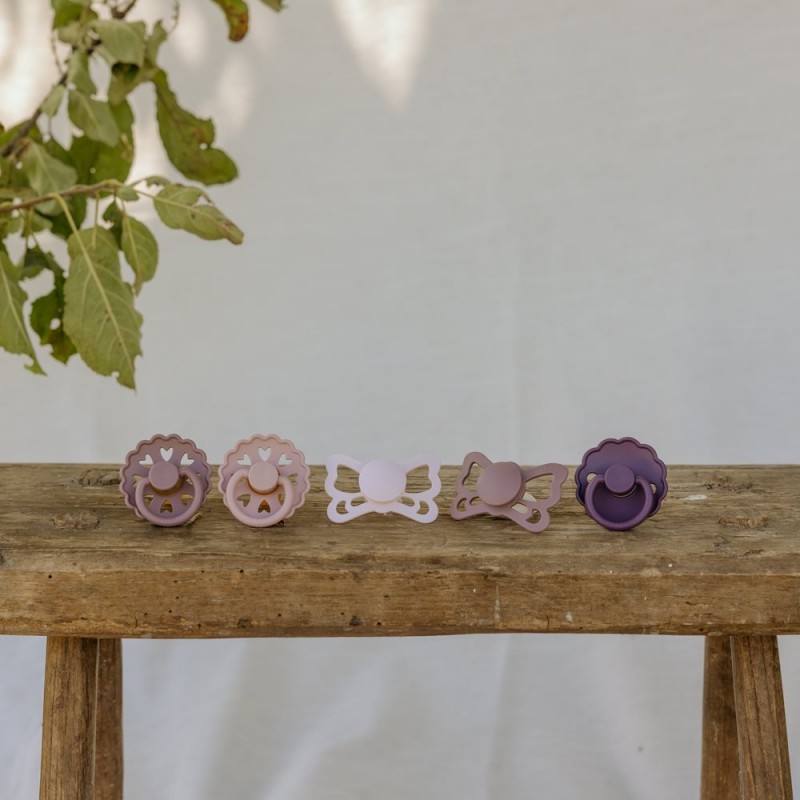 Σετ 2 Πιπίλες Latex FRIGG Fairytale Twilight Mauve/Primrose 6-18 Μηνών