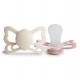 FRIGG Butterfly Σετ Σιλικονούχες Πιπίλες 2 τμχ Για 6-18 Μηνών Cream / Blush