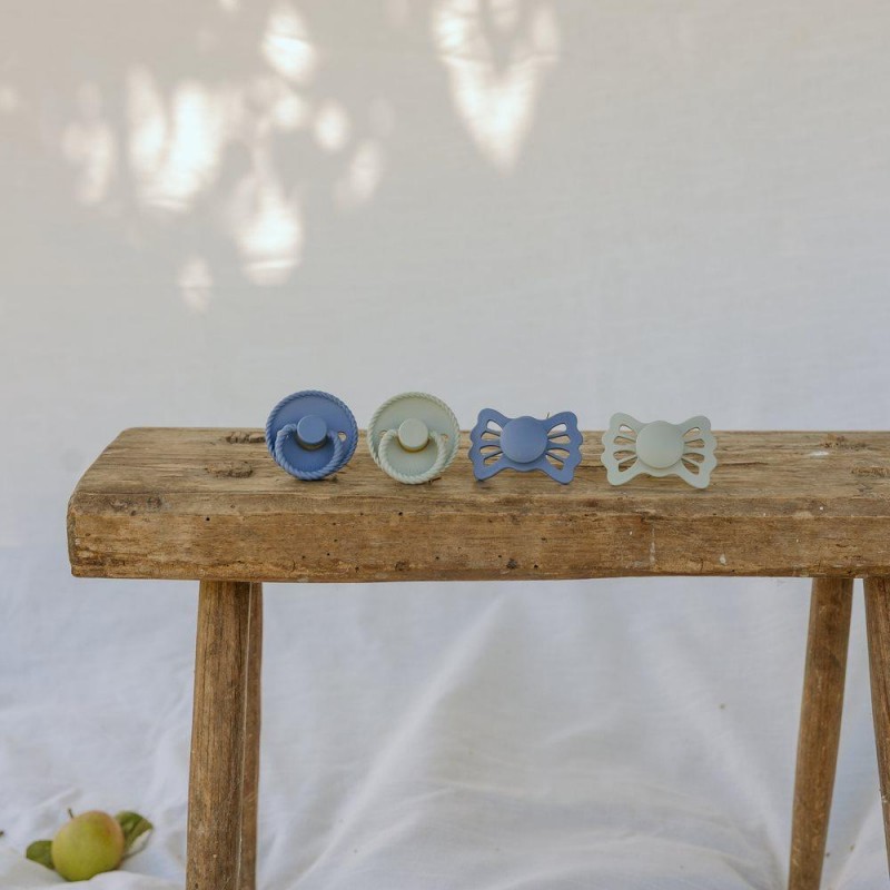 Σετ 2 Πιπίλες Latex FRIGG Rope Ocean View/Sage 0-6 Μηνών