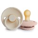 Σετ 2 Πιπίλες Latex FRIGG Rope Blush/Cream 0-6 Μηνών