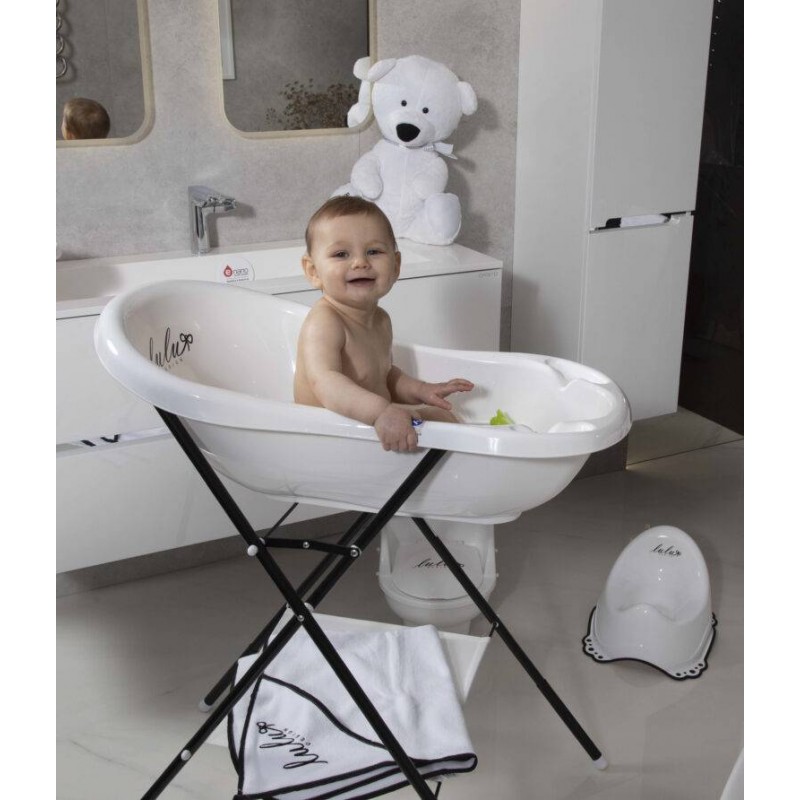 Μπάνιο 84cm με Αντιολισθητική Επίστρωση και Τάπα Ζέμπρα Λευκό-Maltex