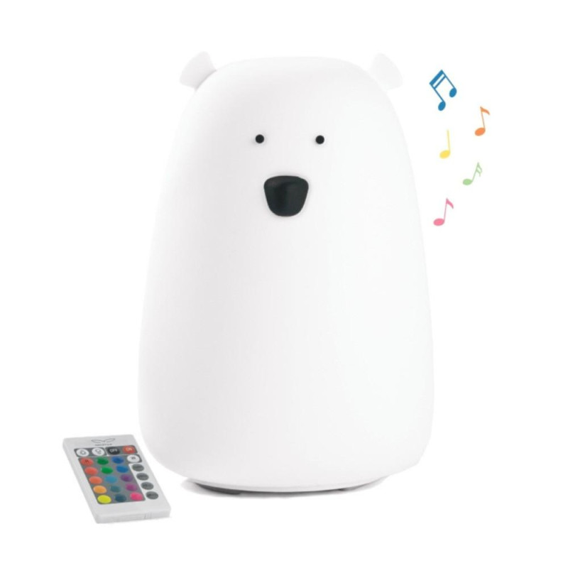 Φωτιστικό Σιλικόνης Big Bear 16cm με ηχείο & τηλεχειριστήριο - Rabbit & Friends