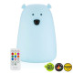 Φωτιστικό Σιλικόνης Bear 16cm με Τηλεχειριστήριο White - Rabbit & Friends
