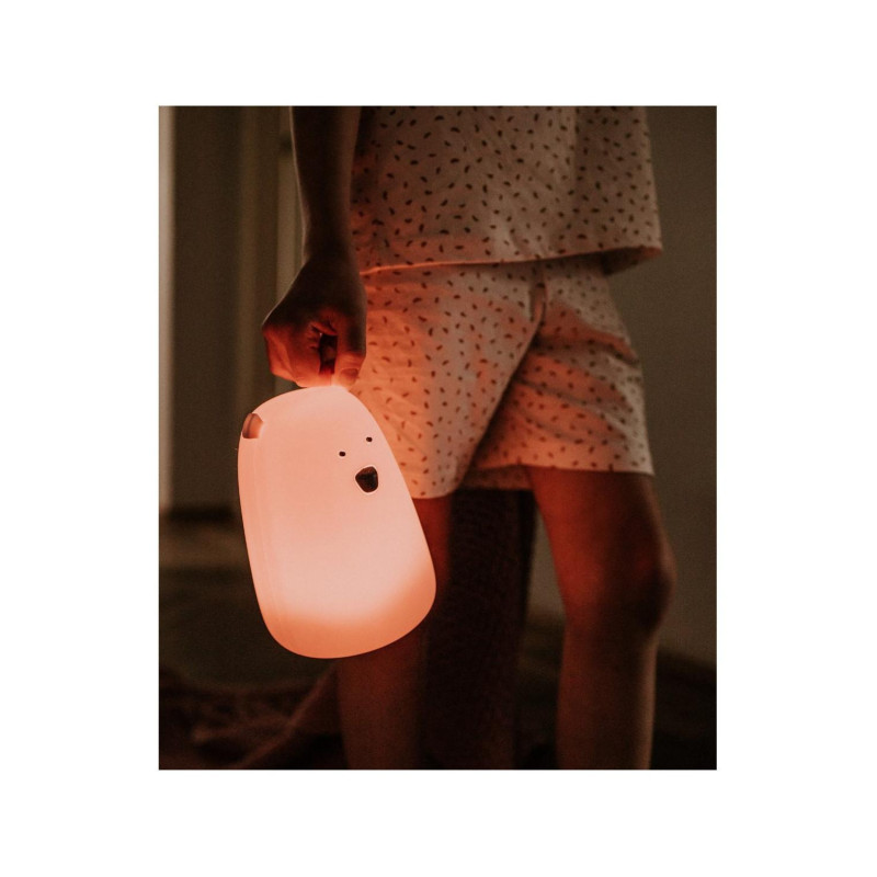 Φωτιστικό Σιλικόνης Bear Lamp Pink 16cm με Τηλεχειριστήριο Rabbit & Friends