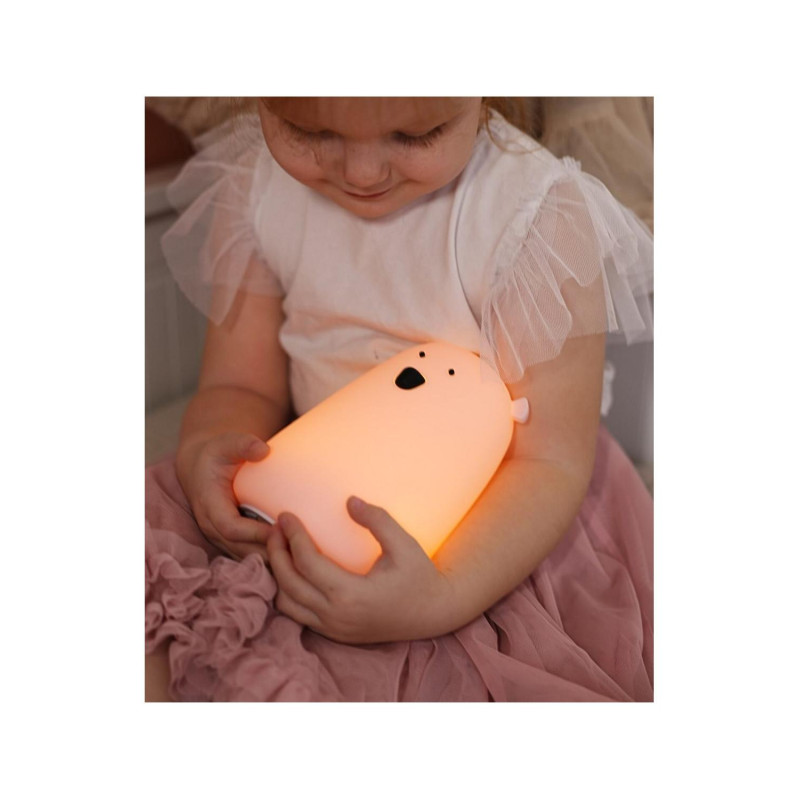 Φωτιστικό Σιλικόνης Bear Lamp Lavender 16cm - Rabbit & Friends