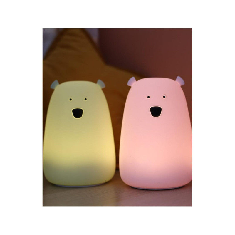 Φωτιστικό Σιλικόνης Bear Lamp Sage 16cm - Rabbit & Friends