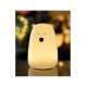 Φωτιστικό Σιλικόνης Bear Lamp White 16cm - Rabbit & Friends