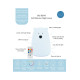 Φωτιστικό Σιλικόνης Bear Lamp Cold Blue 16 cm με Τηλεχειριστήριο Rabbit & Friends