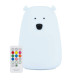 Φωτιστικό Σιλικόνης Bear Lamp Cold Blue 16 cm με Τηλεχειριστήριο Rabbit & Friends