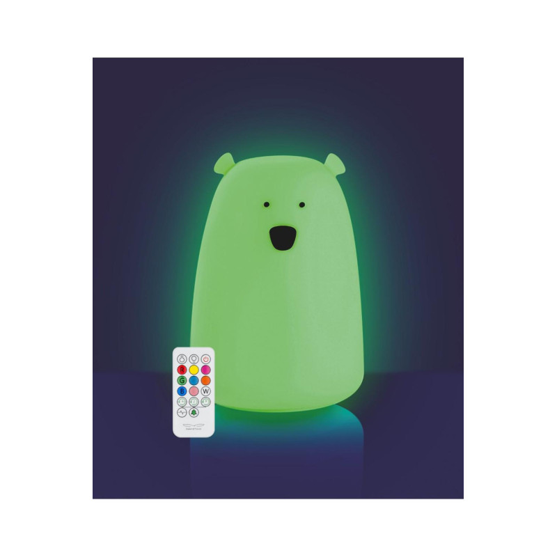Φωτιστικό Σιλικόνης Bear Glow In The Dark με Τηλεχειριστήριο 16cm - Rabbit & Friends