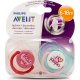 Philips Avent Κλασικές Πιπίλες Σιλικόνης 6-18m Μπλε / Ροζ 2τμχ