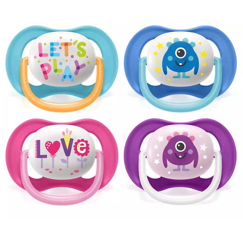 Philips Avent Ultra Air Happy Orthodontic Silicone Soother 6-18m  2τμχ